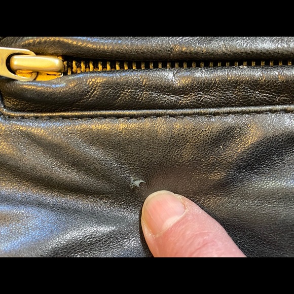 Leather anorak jacket with faux fur collar - Picture 6 of 7